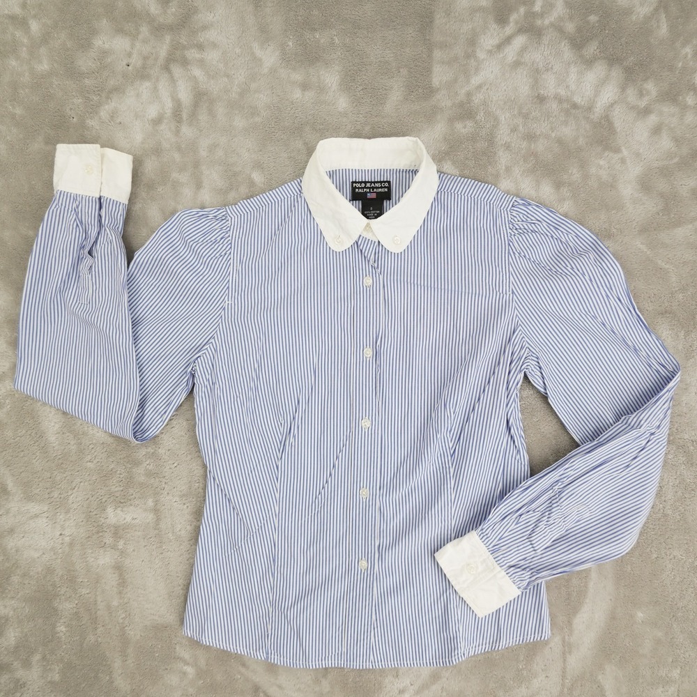 Polo by Ralph Lauren Blue & White Pinstripe Button-Down Shirt